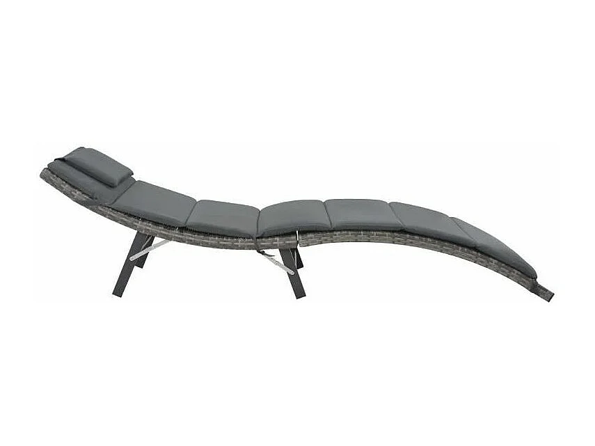 Table carrée et 2 chaises longues de jardin résine tressée Tasty