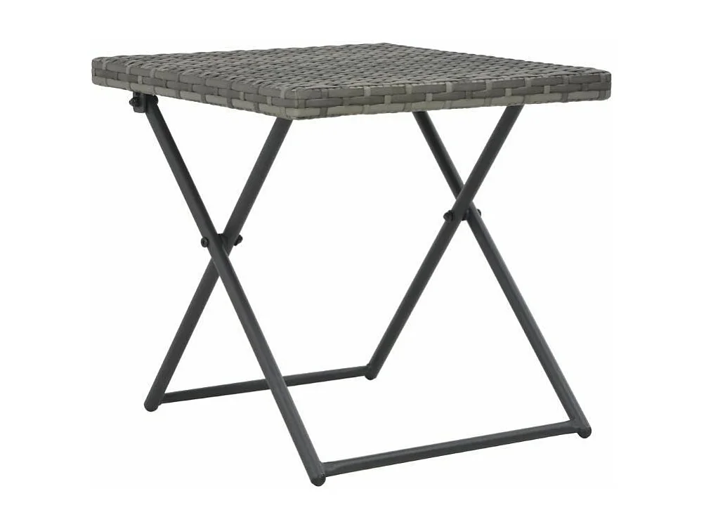 Table carrée et 2 chaises longues de jardin résine tressée Tasty