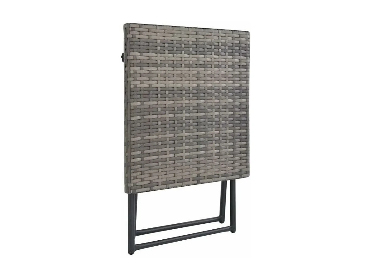 Table carrée et 2 chaises longues de jardin résine tressée Tasty