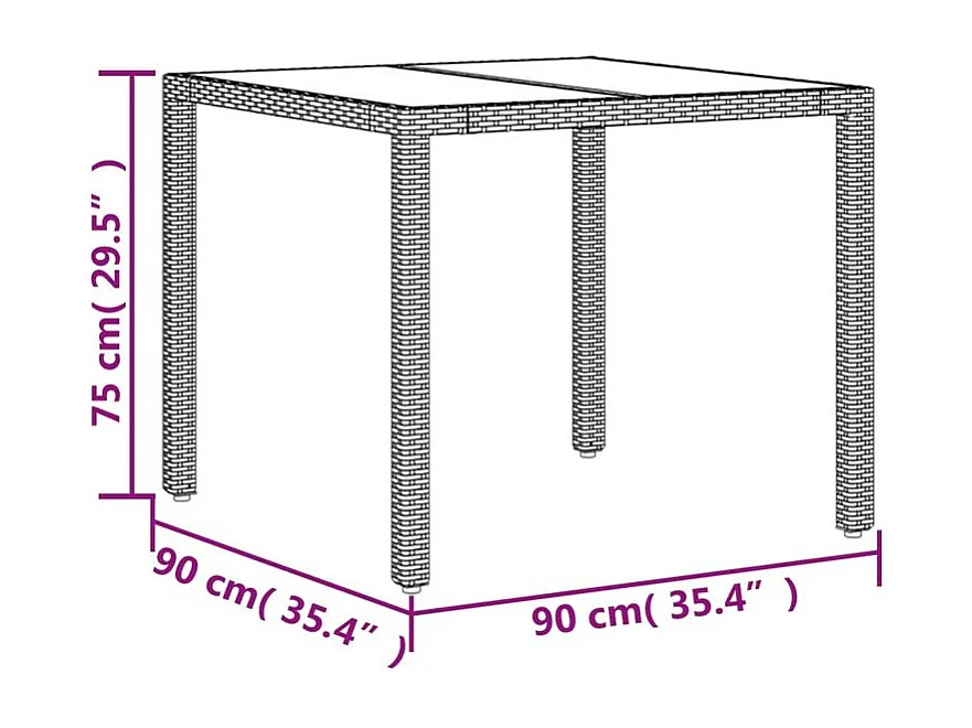 Ensemble à manger de jardin avec coussins 5 pcs rotin et verre
