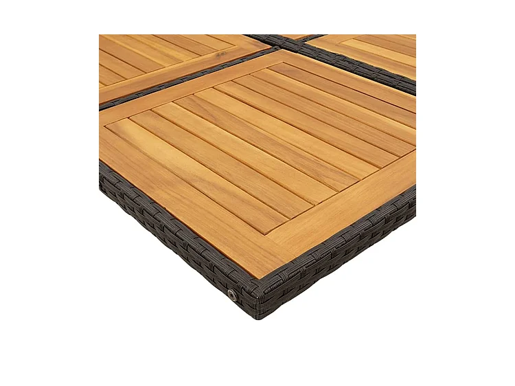 Ensemble à manger de jardin 11 pcs coussins noir résine tressée