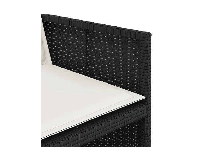 Ensemble à manger de jardin 11 pcs coussins noir résine tressée