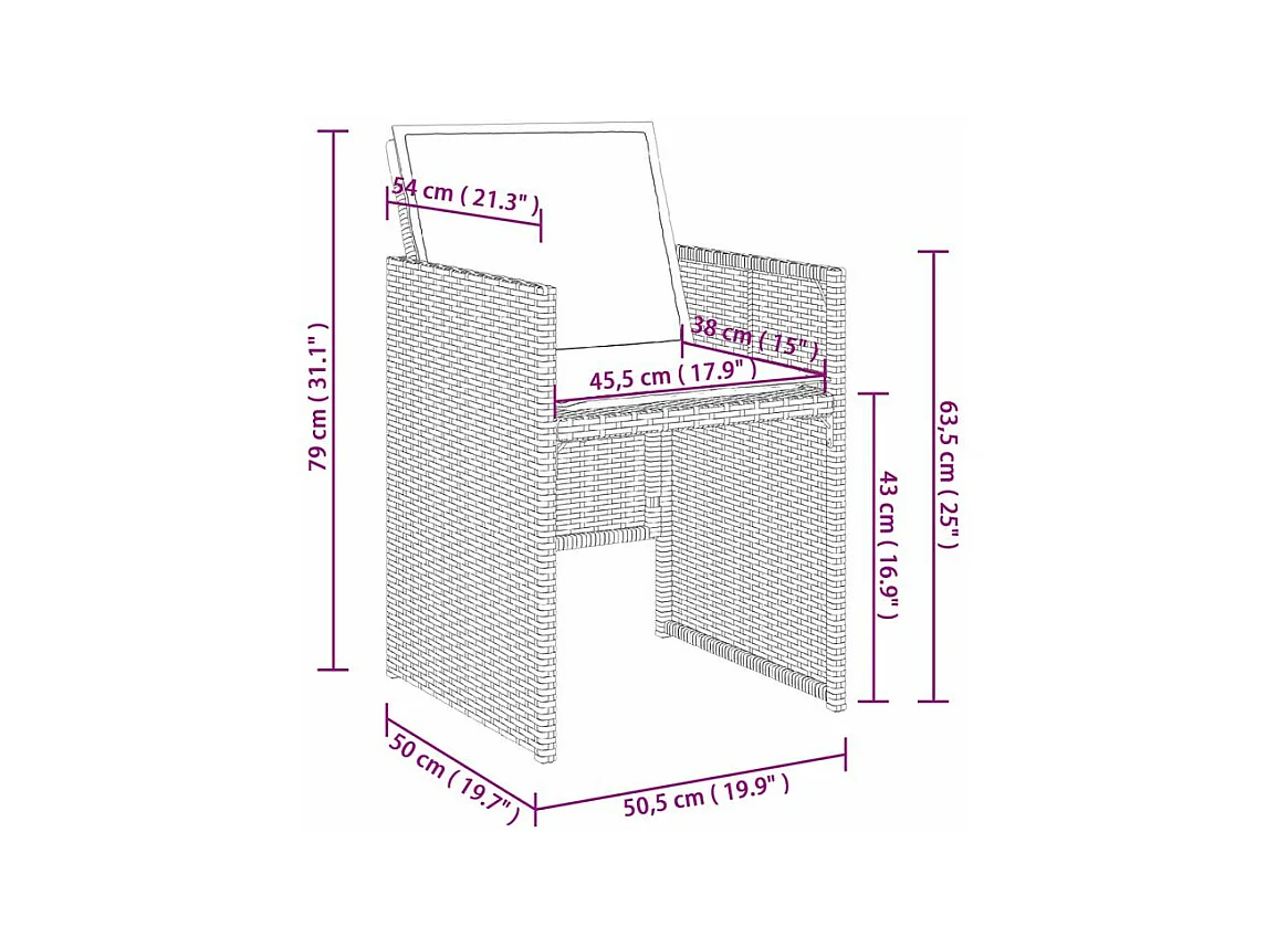 Ensemble à manger de jardin 11 pcs coussins noir résine tressée