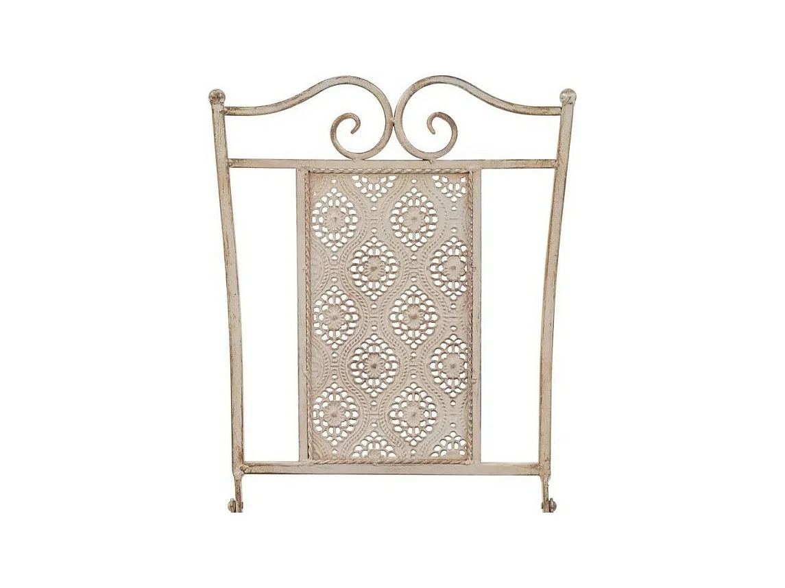 Table et 2 chaises métal blanc Break