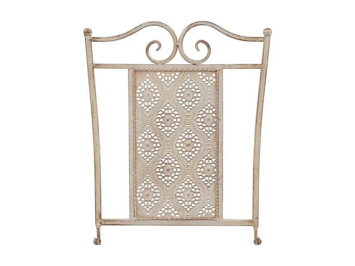 Table et 2 chaises métal blanc Break