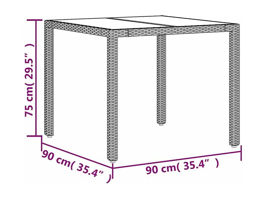 Ensemble à manger de jardin et coussins 3 pcs noir rotin verre