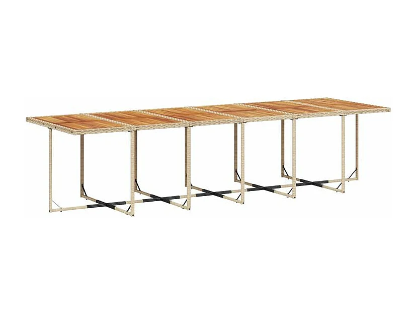 Ensemble à manger de jardin et coussins 13 pcs beige