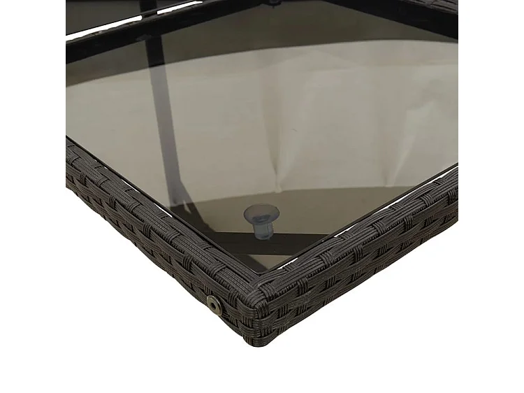 Ensemble à manger de jardin 13 pcs coussins noir résine tressée