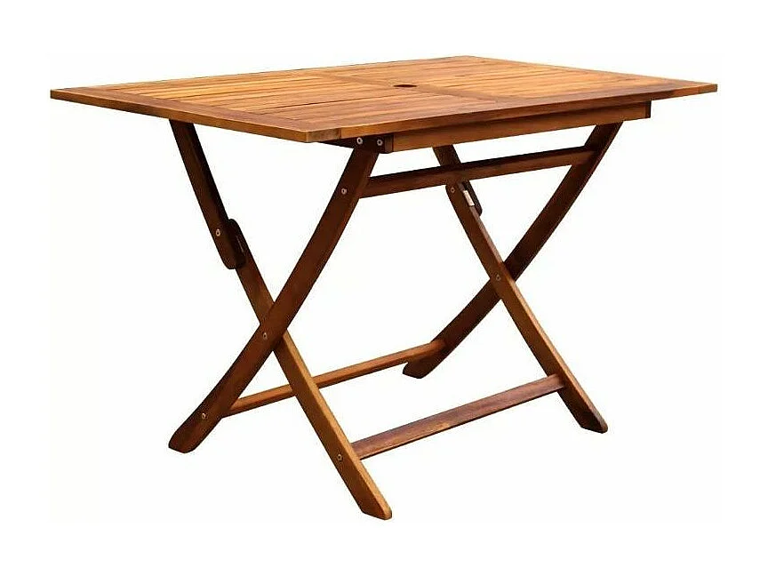 Table rectangulaire et 6 chaises de jardin acacia clair Polina