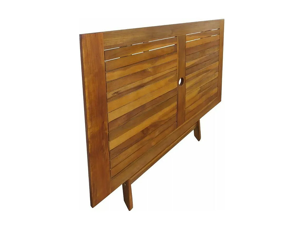 Table rectangulaire et 6 chaises de jardin acacia clair Polina