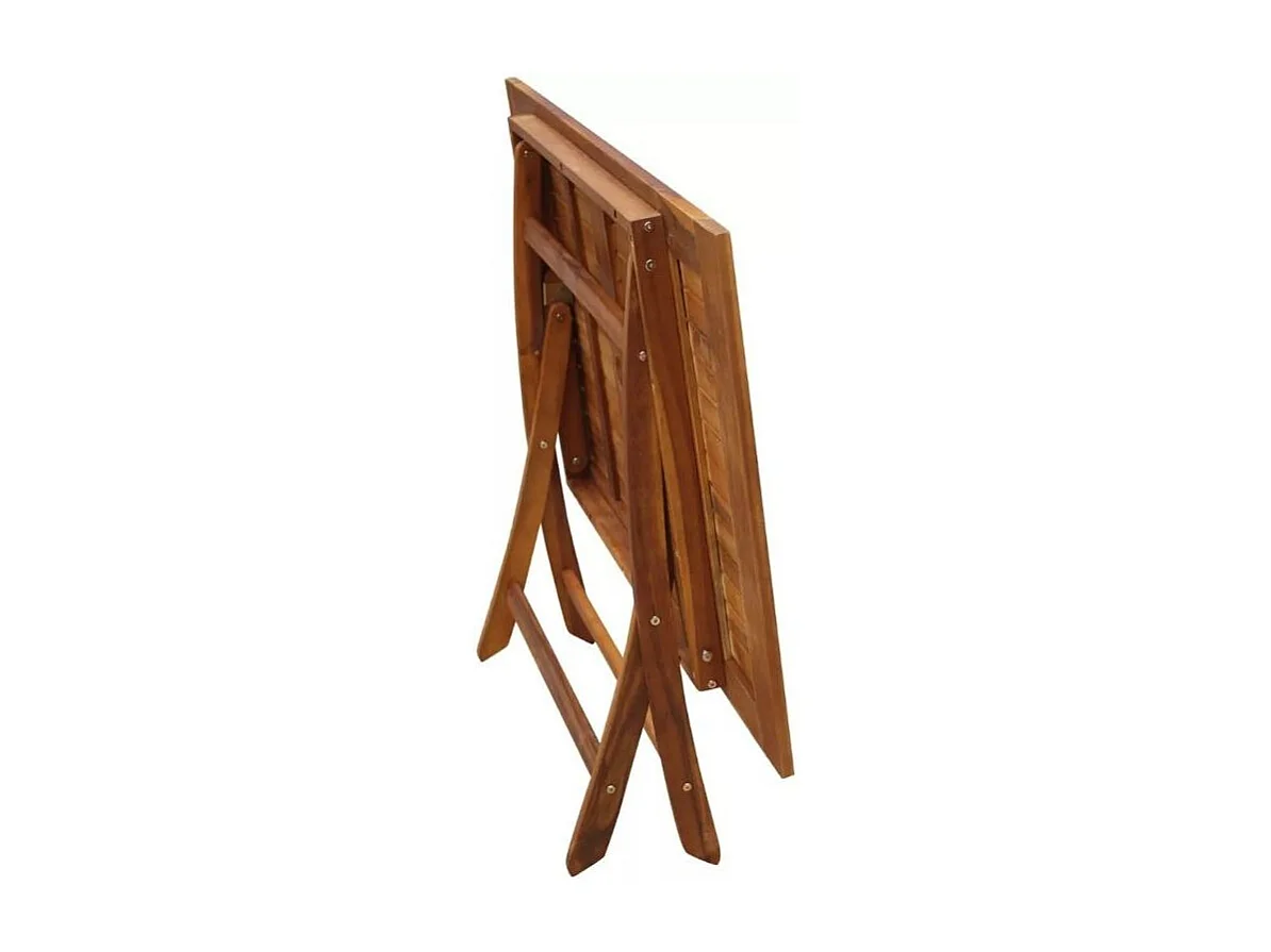Table rectangulaire et 6 chaises de jardin acacia clair Polina