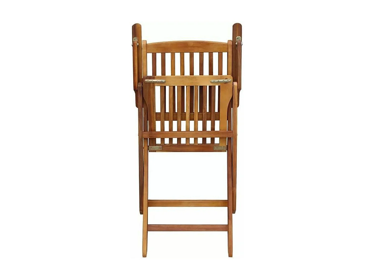 Table rectangulaire et 6 chaises de jardin acacia clair Polina