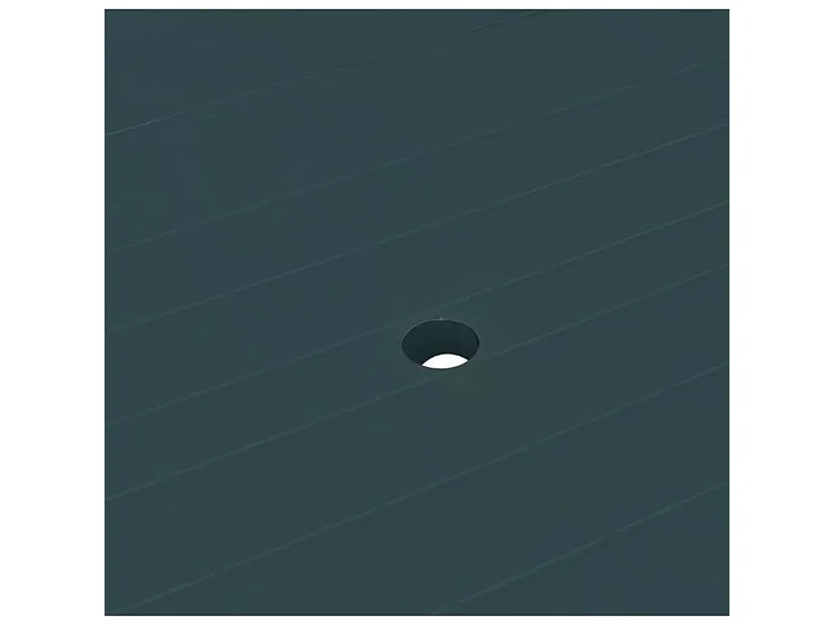 Table rectangulaire et 8 chaises de jardin plastique vert Camille