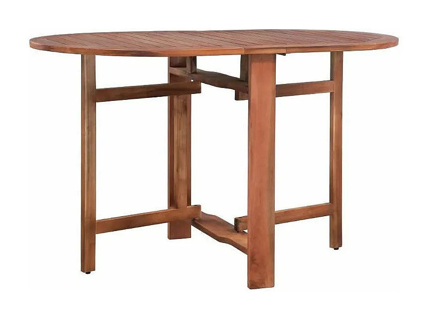 Table ovale et 4 chaises de jardin acacia clair Napoli