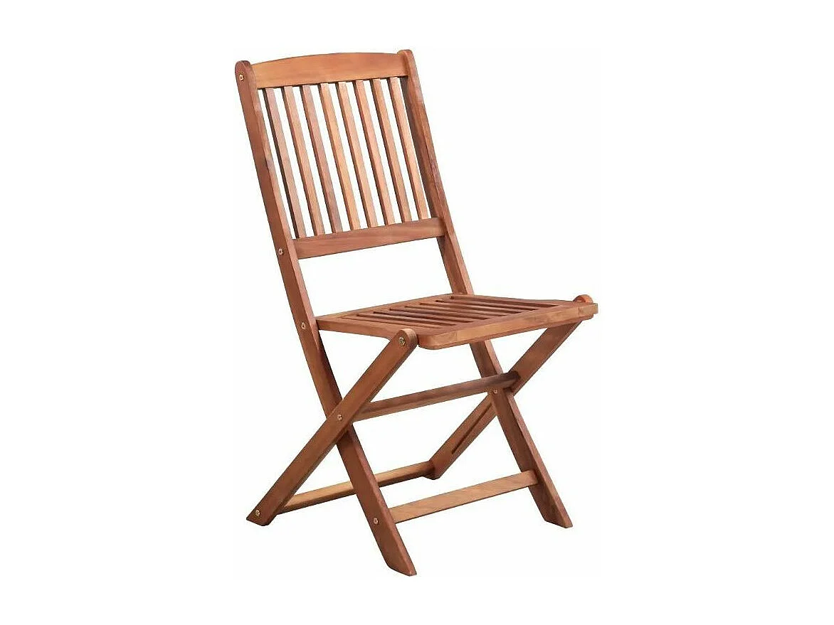 Table ovale et 4 chaises de jardin acacia clair Napoli