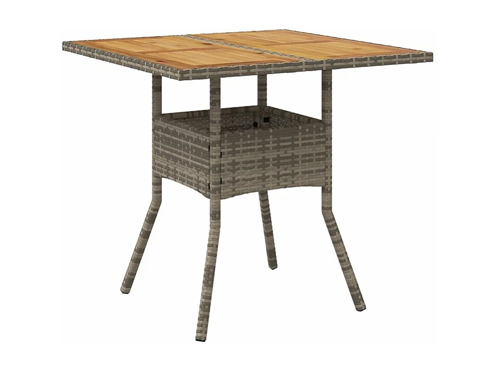 Ensemble à manger de jardin et coussins 3 pcs gris rotin acacia