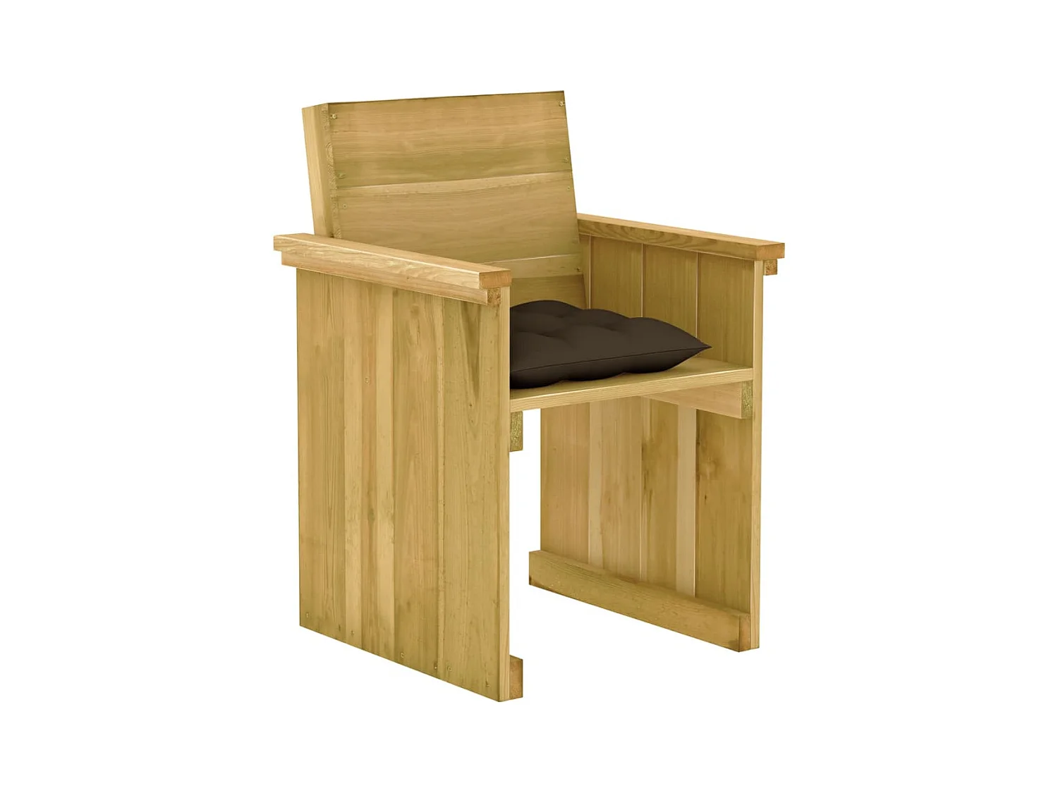 Mobilier à dîner de jardin 7 pcs avec coussins Pin imprégné 3