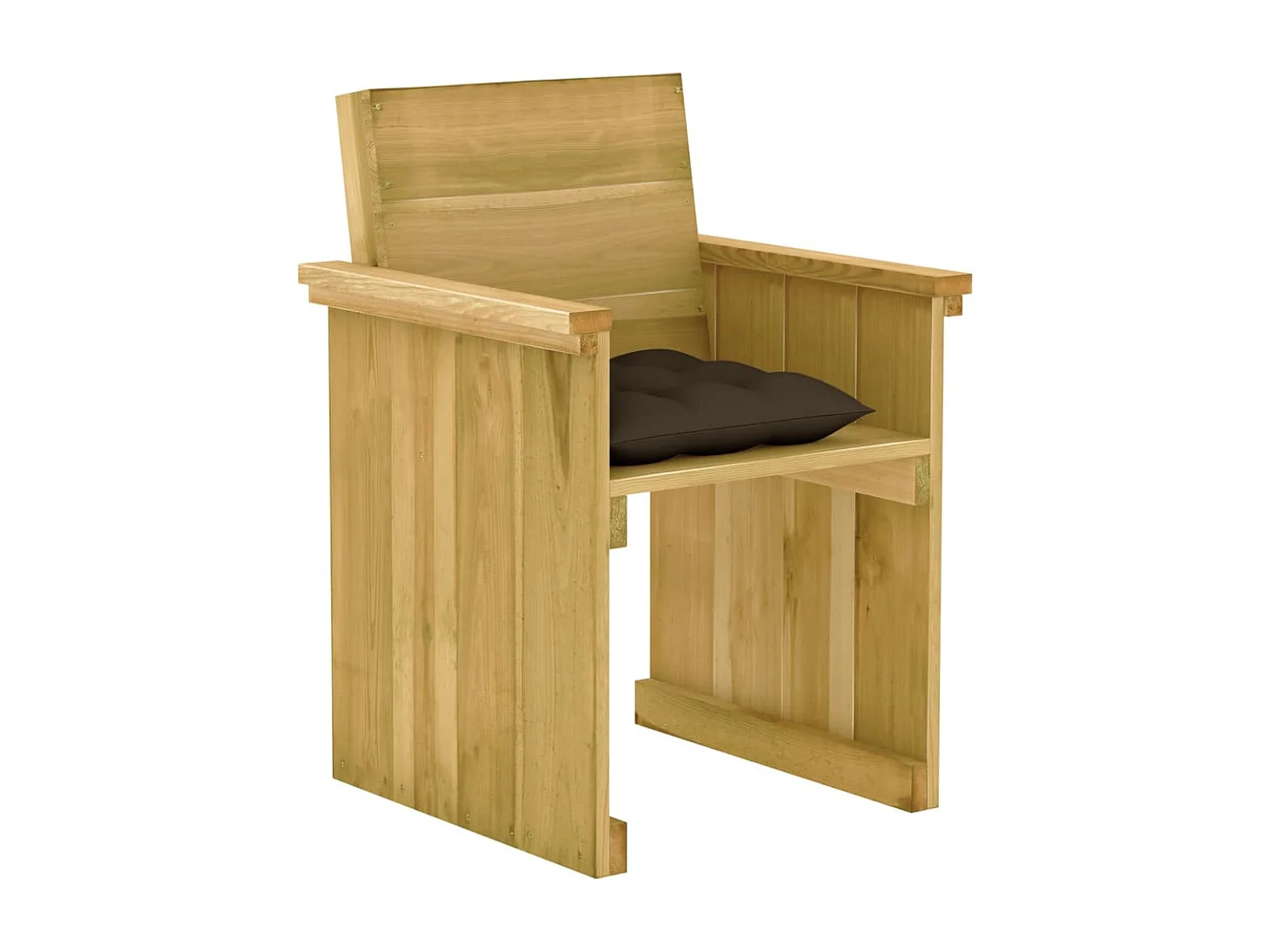 Mobilier à dîner de jardin 7 pcs avec coussins Pin imprégné 3