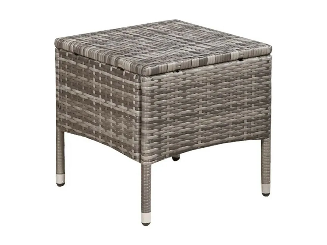 Salon de jardin 3 pièces résine tressée cousins gris Mik