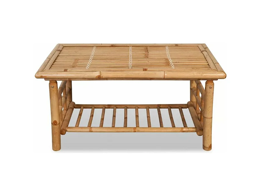 Table basse rectangulaire bambou clair Kyca