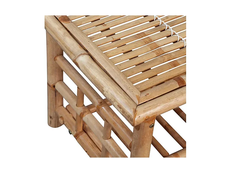 Table basse rectangulaire bambou clair Kyca