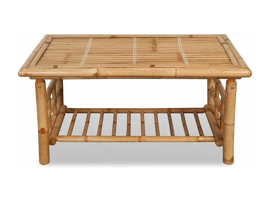 Table basse rectangulaire bambou clair Kyca