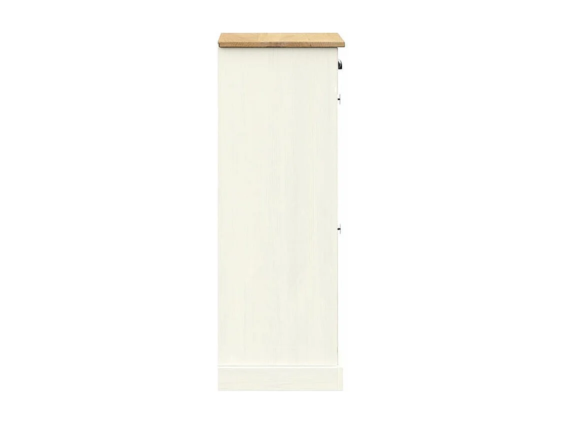 Armoire à chaussures VIGO 60x35x96 blanc bois massif de pin