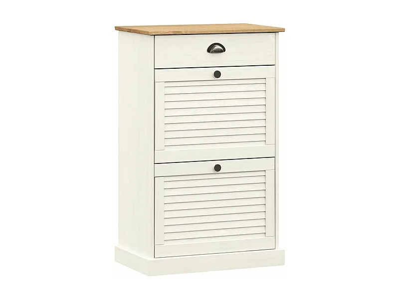 Armoire à chaussures VIGO 60x35x96 blanc bois massif de pin