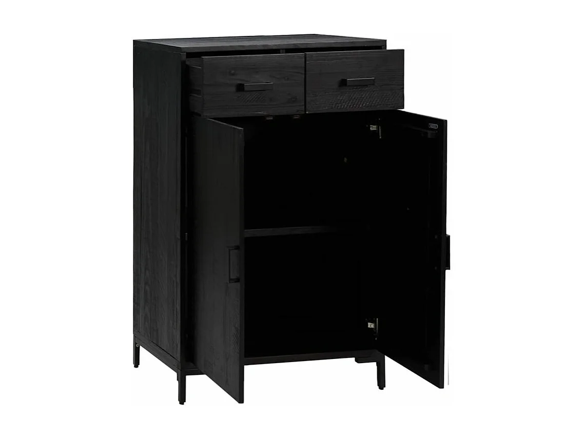 Étagère à chaussures Noir 75x40x110 Bois pin massif