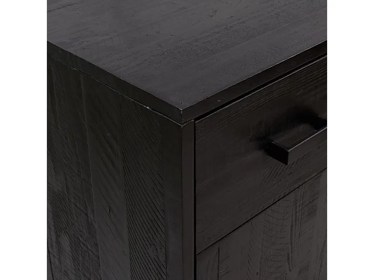 Étagère à chaussures Noir 75x40x110 Bois pin massif