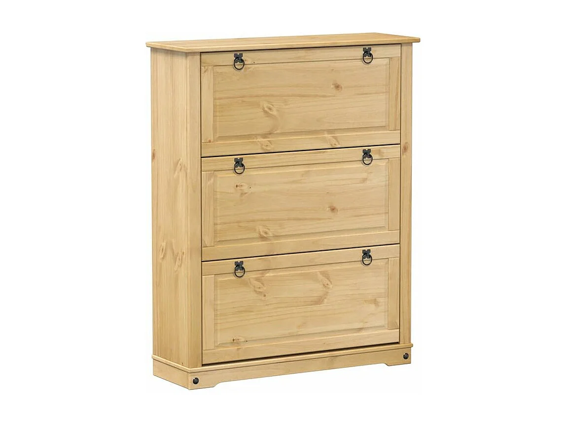 Armoire à chaussures Corona 99x32x124,5 bois de pin massif