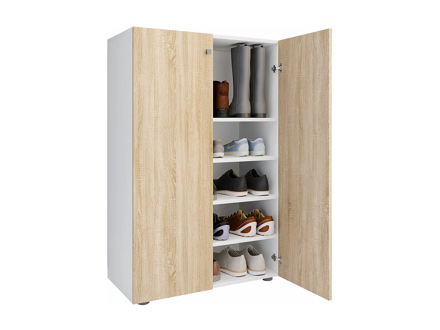 LonaXL5DT Schuhschrank 2 Türen weiß.