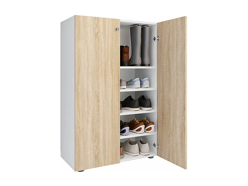 LonaXL5DT Schuhschrank 2 Türen weiß.