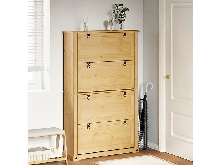 Armoire à chaussures Corona 99x32x163,5 bois de pin massif