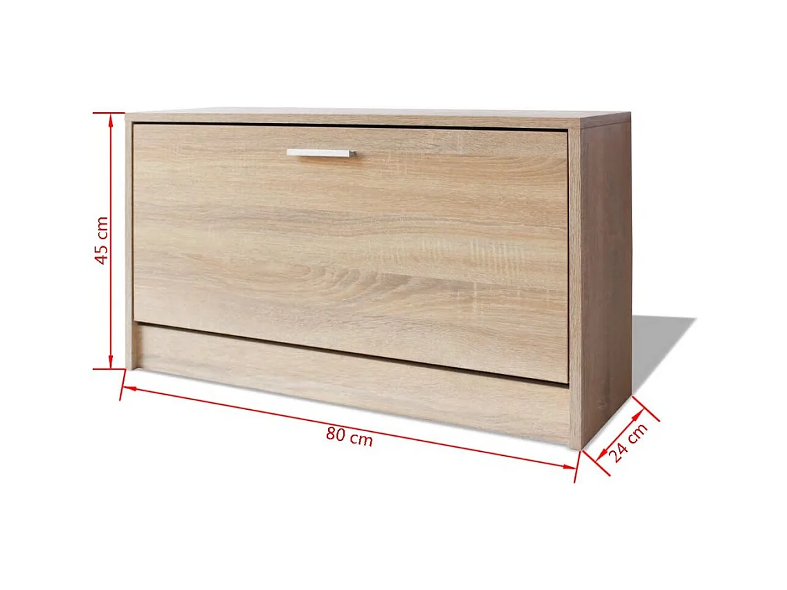 Banc à chaussures 80 x 24x45 Chêne