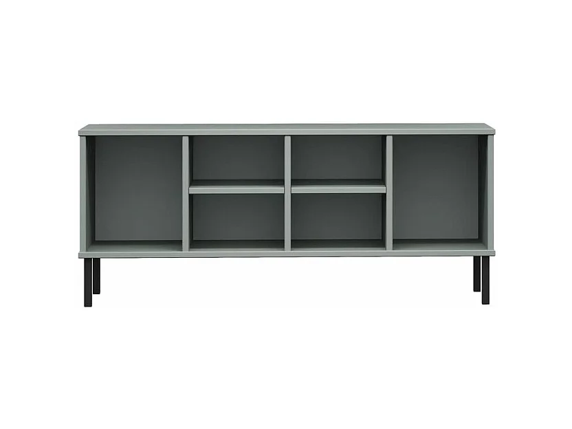 Étagère à chaussures pieds en métal Gris 106x35x45 Bois OSLO
