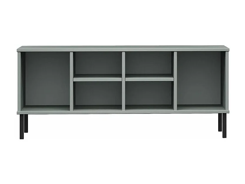 Étagère à chaussures pieds en métal Gris 106x35x45 Bois OSLO