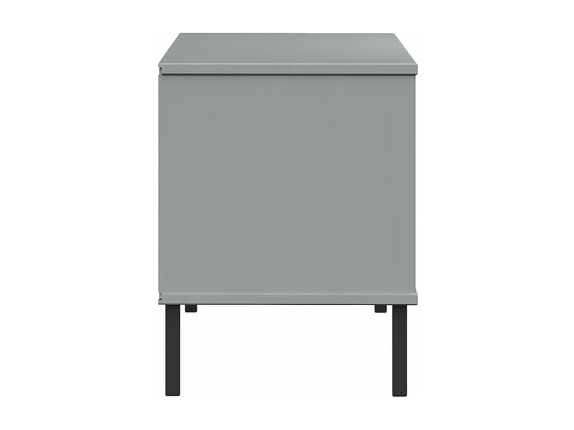 Étagère à chaussures pieds en métal Gris 106x35x45 Bois OSLO