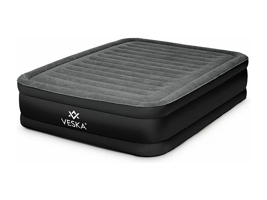 Matelas gonflable 2 places avec pompe électrique intégré 203 x 152 x 50 cm - Gris