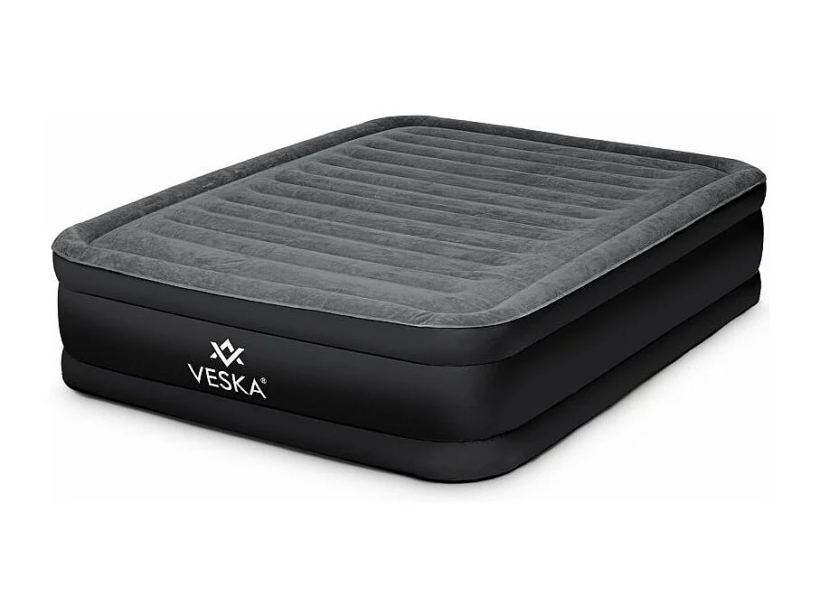 Matelas gonflable 2 places avec pompe électrique intégré 203 x 152 x 50 cm - Gris