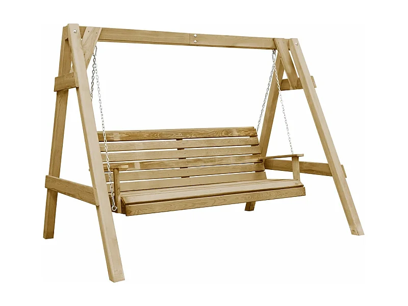 Balancelle de jardin Bois de pin imprégné 205x150x157