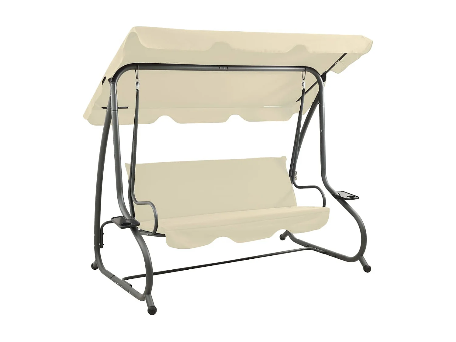 Balancelle d'extérieur avec auvent Blanc sable