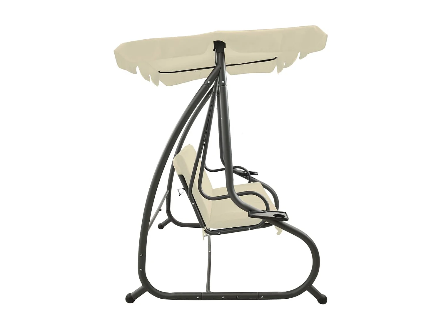 Balancelle d'extérieur avec auvent Blanc sable