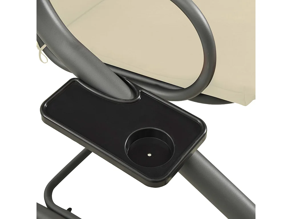 Balancelle d'extérieur avec auvent Blanc sable