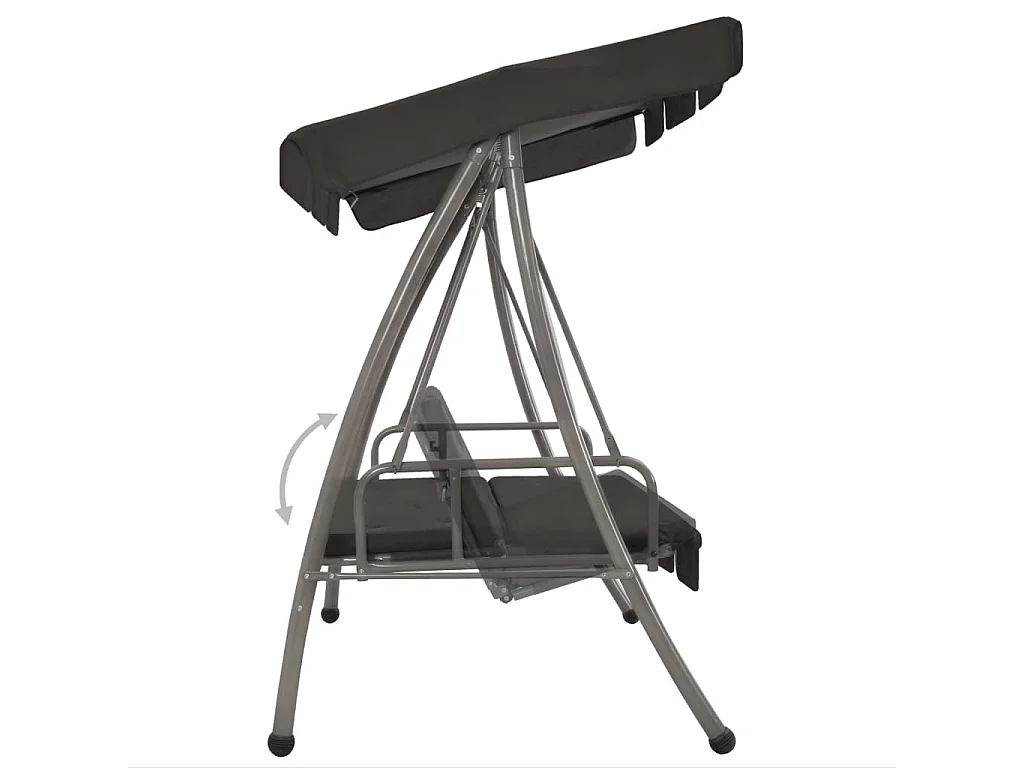 Balancelle de jardin avec auvent Anthracite 192x118x175 Acier