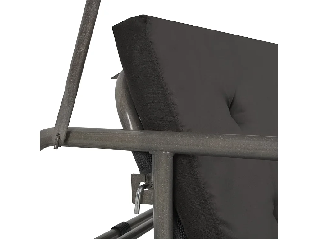 Balancelle de jardin avec auvent Anthracite 192x118x175 Acier