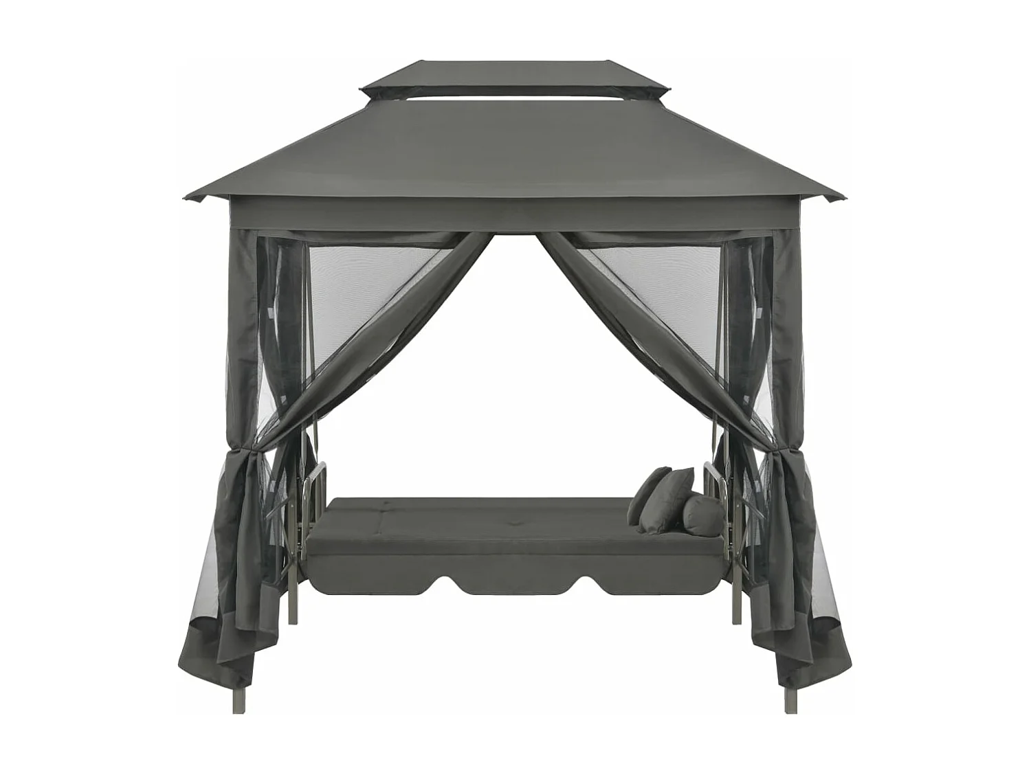 Balancelle convertible à auvent Anthracite 220x160x240 Acier