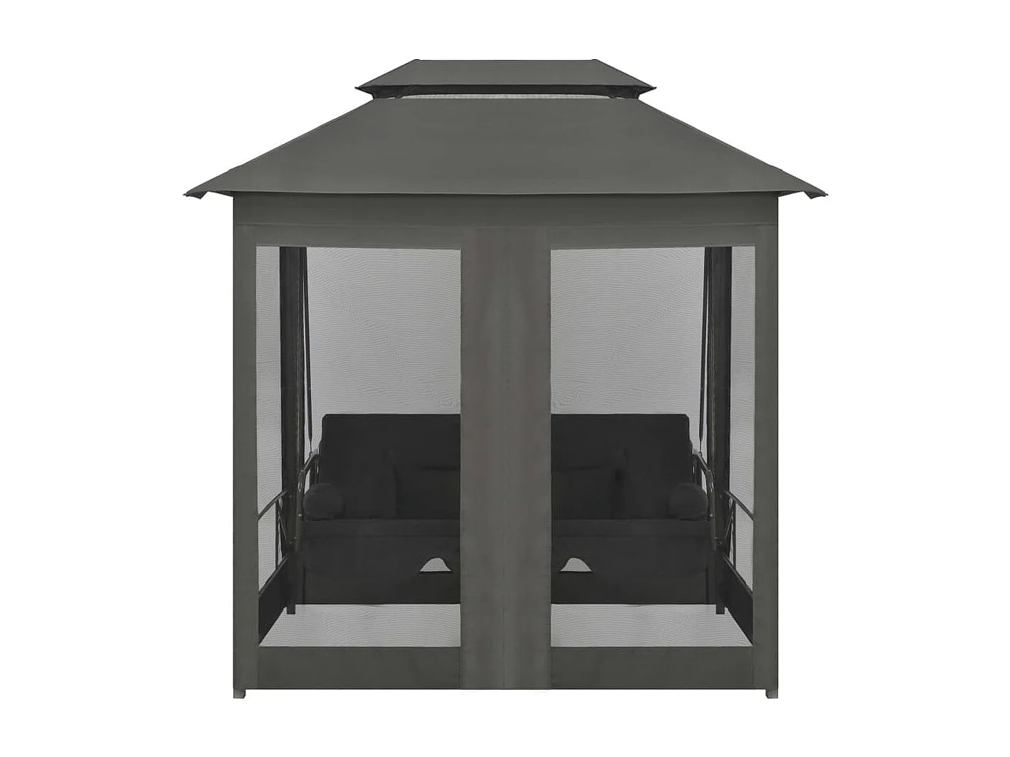 Balancelle convertible à auvent Anthracite 220x160x240 Acier