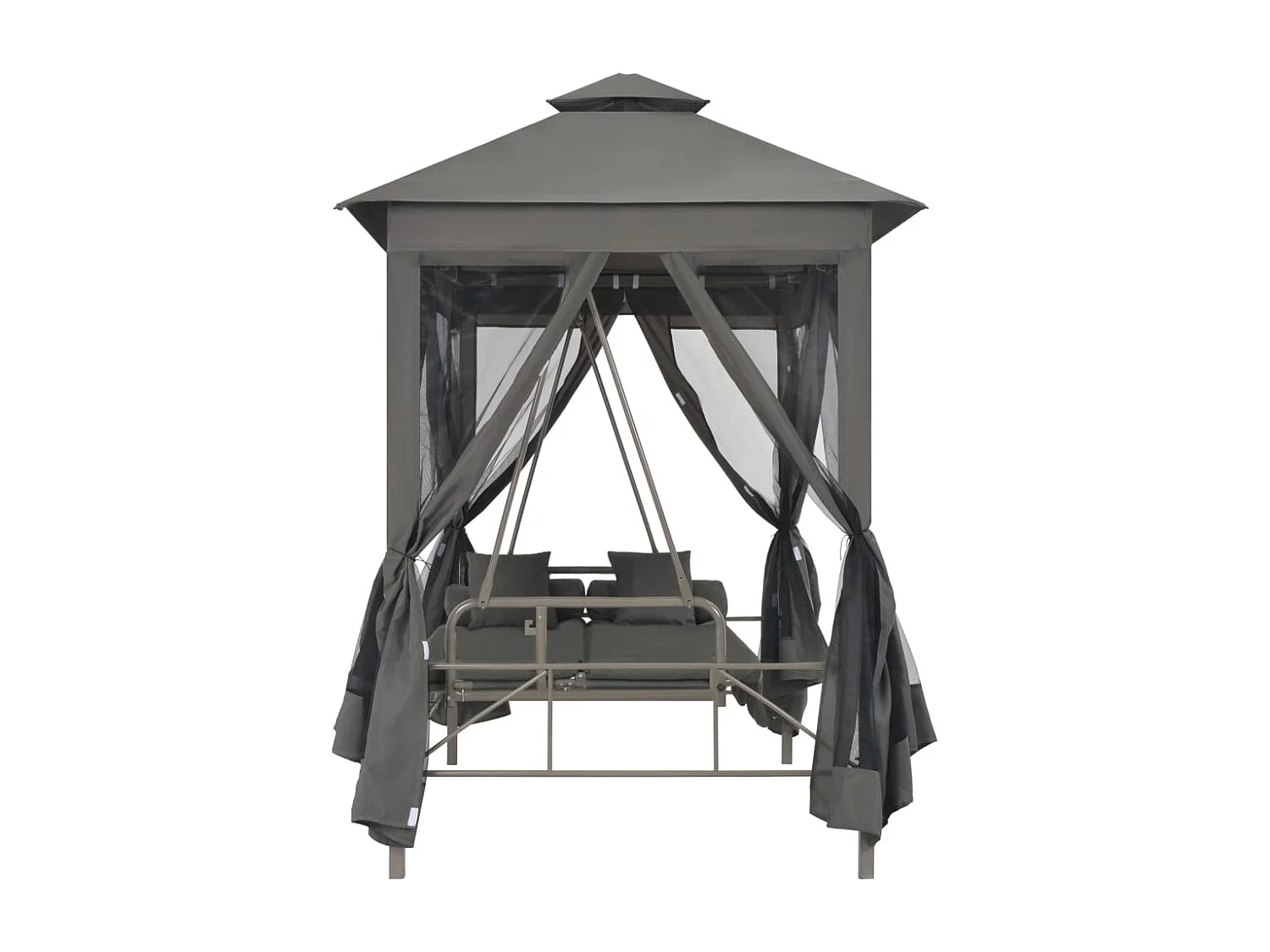 Balancelle convertible à auvent Anthracite 220x160x240 Acier