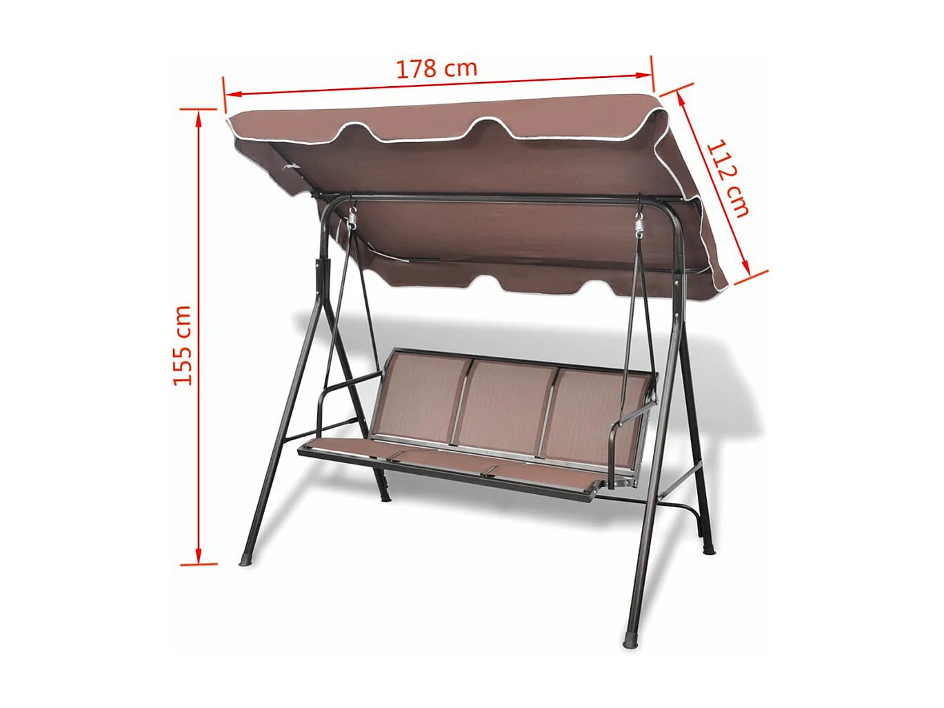 Balancelle de jardin avec auvent Café